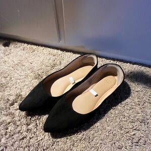 a new day Black Pointed-Toe Slip-On Flats